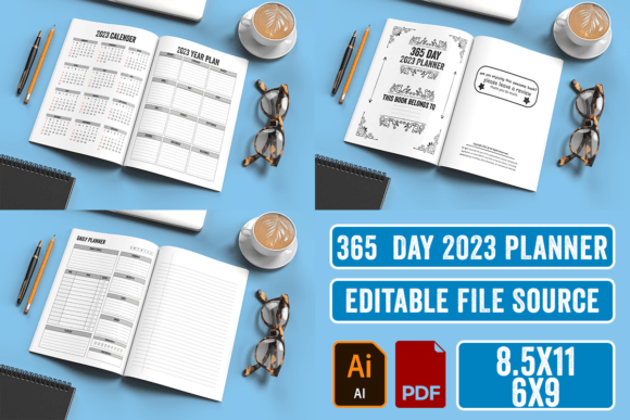 Download 365 Day | 2023 Planner KDP Interior - 2023 planner Collection