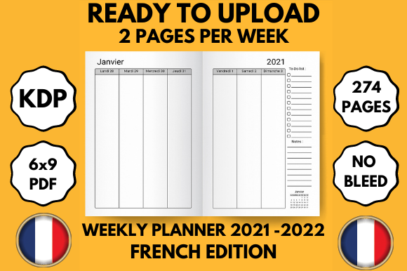 Download 2021-2022 - 2 Years Planner French 6x9 - 2 years Collection