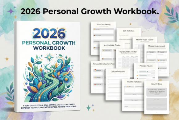 Download 🌱2026 Personal Growth Workbook✨📘 - Premium Bundle