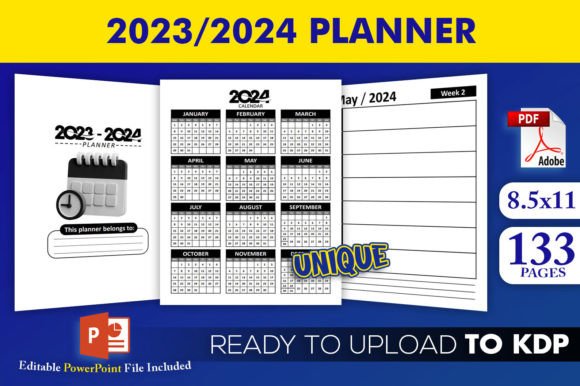 Download 2 Years Planner 2023-2024 | KDP Interior - 2 years Collection
