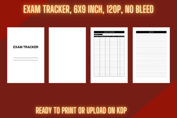 Download Exam Tracker, 6x9 Inch, 120p, No Bleed - No bleed Collection
